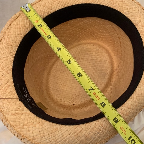 NWT Straw hat Navy blue & tan trim XL size - Picture 7 of 8